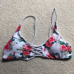 Floral bikini top